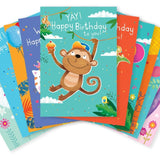 Abacus children's birthday cards mixed pack 10 pack - British product