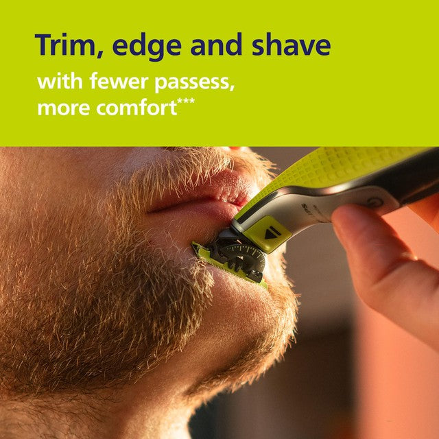 Philips OneBlade 360 face replacement blades 3 pack, imported from the UK