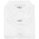 M&S girls slim fit polo shirts 2-pack size 13-14, imported from the UK