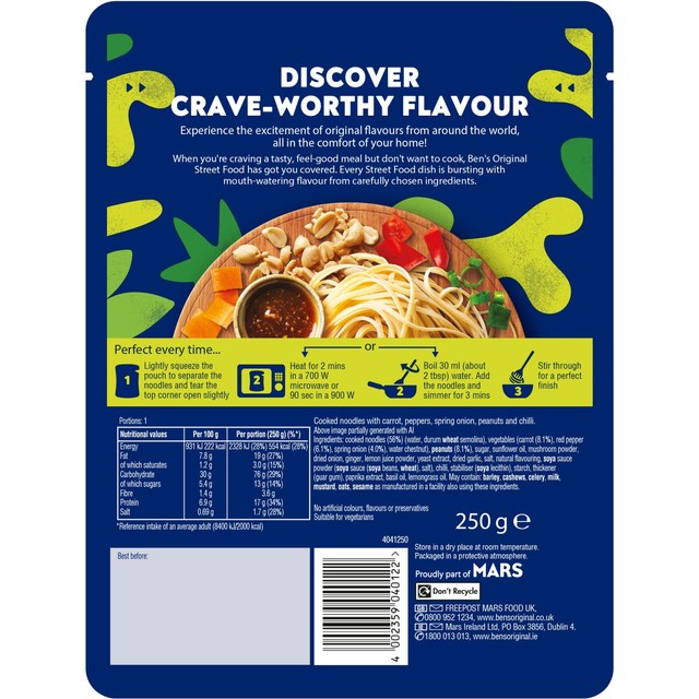 Ben's Original Thai Stir Fry Style Noodles 250g - British product