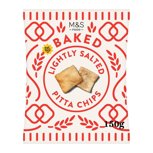 M&S lightly salted pitta chips 150g, imported from the UK