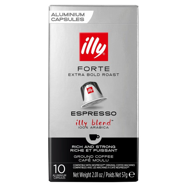 Illy Forte Espresso coffee capsules 10-pack, UK version