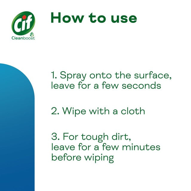 Cif Cleanboost bathroom cleaner spray 700ml - British product