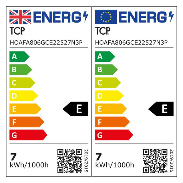 TCP classic LED clear screw 60W light bulb (British brand)