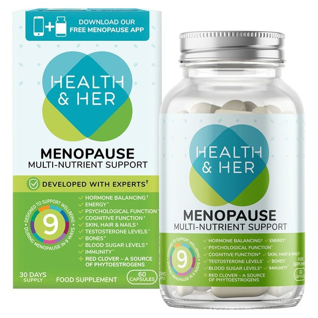Health & Her Menopause Multi-nutrient Support Supplement Capsules 60 capsules, UK version