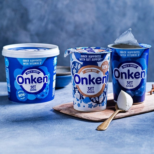 Onken Natural Set Yogurt 450g, imported from the UK