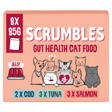 Scrumbles wet cat food pouch fish selection 8x85g (British brand)