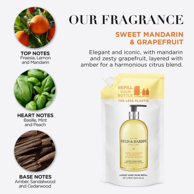 Baylis & Harding Sweet Mandarin Hand Wash 1L - British product