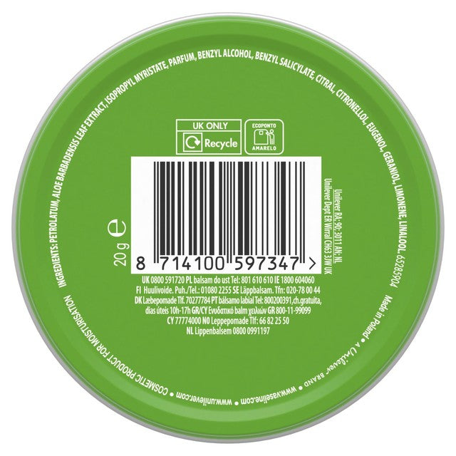 Vaseline aloe vera lip balm 20g (British brand)
