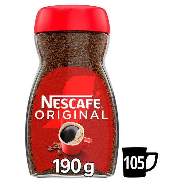 Nescafe Original instant coffee 190g jar, imported from the UK