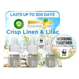 Airwick Crisp Linen Lilac plug-in air freshener refill 3x19ml - British product