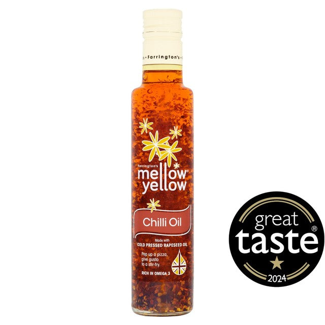 Farringtons Mellow Yellow chilli infused oil 250ml - British product
