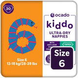 Ocado Kiddo Ultra-Dry Nappies Size 6 13-18kg, imported from the UK