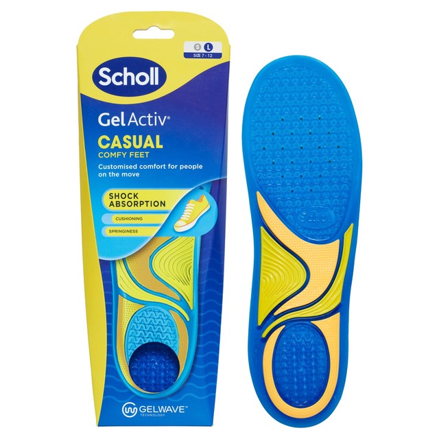 Scholl Gel Activ Casual shoe insoles large (British brand)
