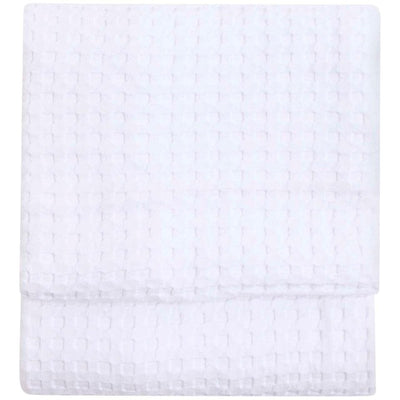 M&S Pure Cotton Large Waffle Throw Soft White 150x200cm