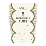 M&S white and gold paper dessert tubs 8 pack, imported from the UK