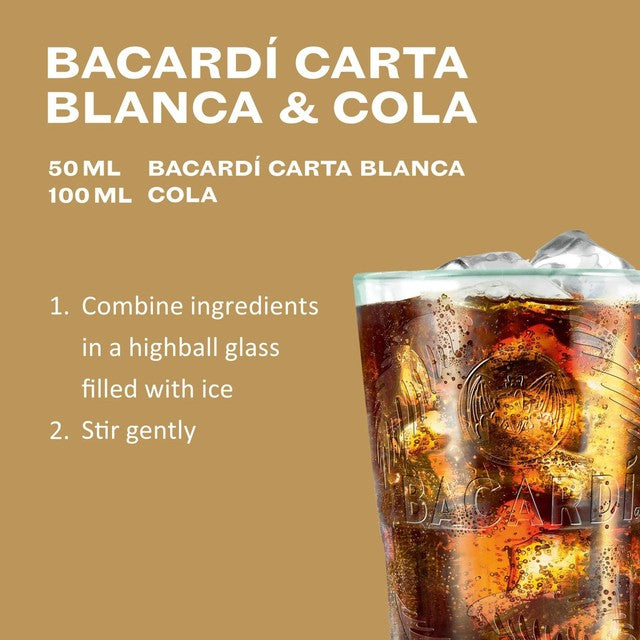 Bacardi Carta Blanca Superior White Rum 1L - British product