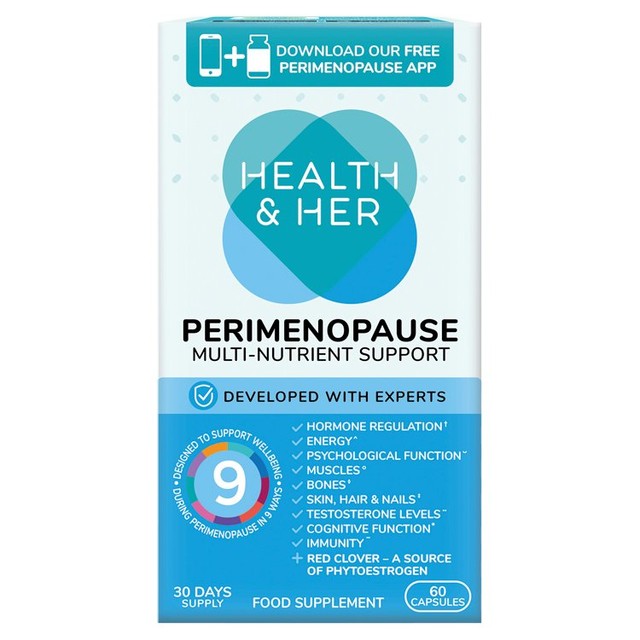 Health & Her Perimenopause supplement capsules 60 capsules, UK version