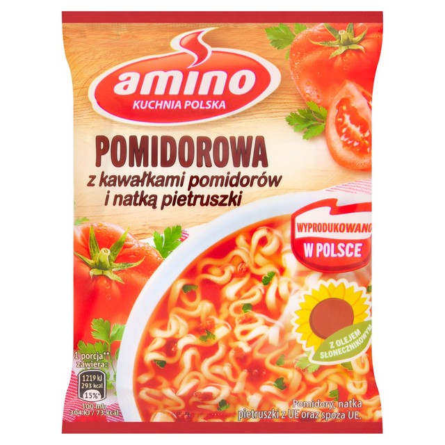 Amino tomato instant noodle soup with tomato and parsley 61g - British product