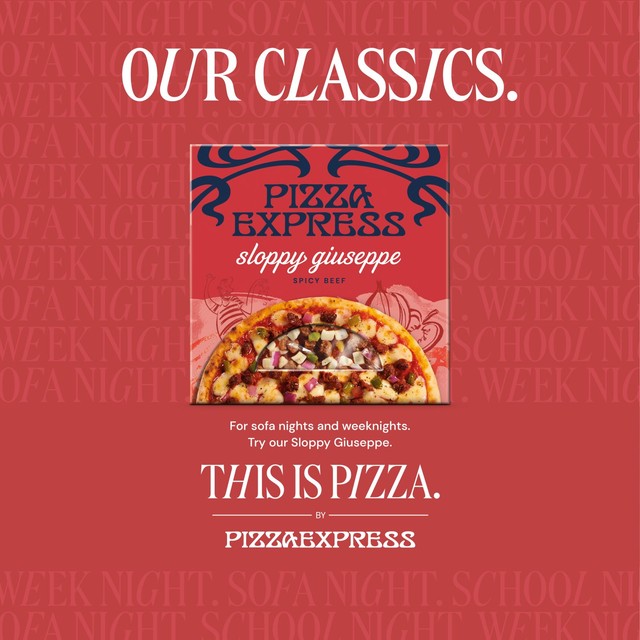 Pizza Express Sloppy Giuseppe Spicy Beef Pizza 292g, imported from the UK