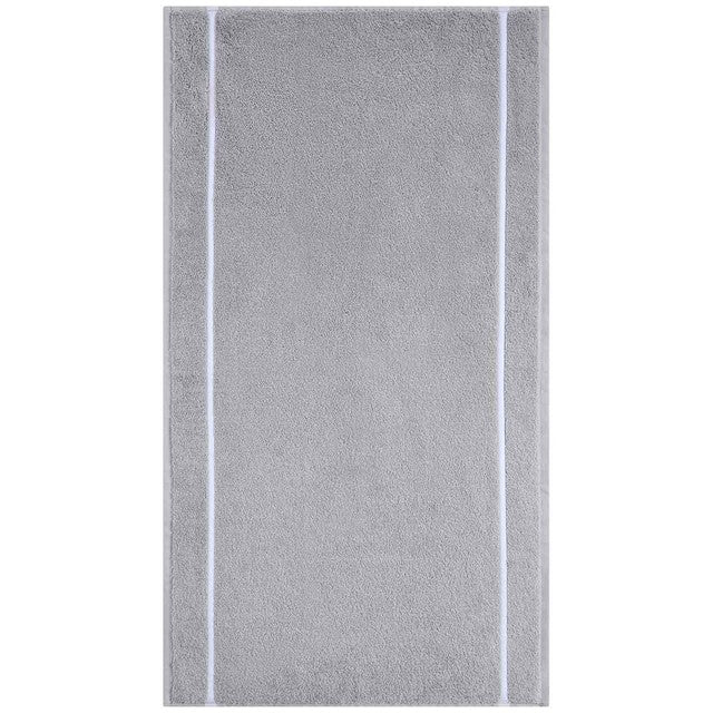M&S Baretta Stitch Towel Grey/White bath towel, imported from the UK
