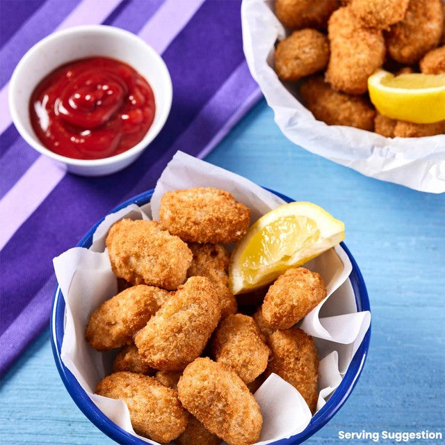 Ocado frozen breaded scampi 280g, imported from the UK