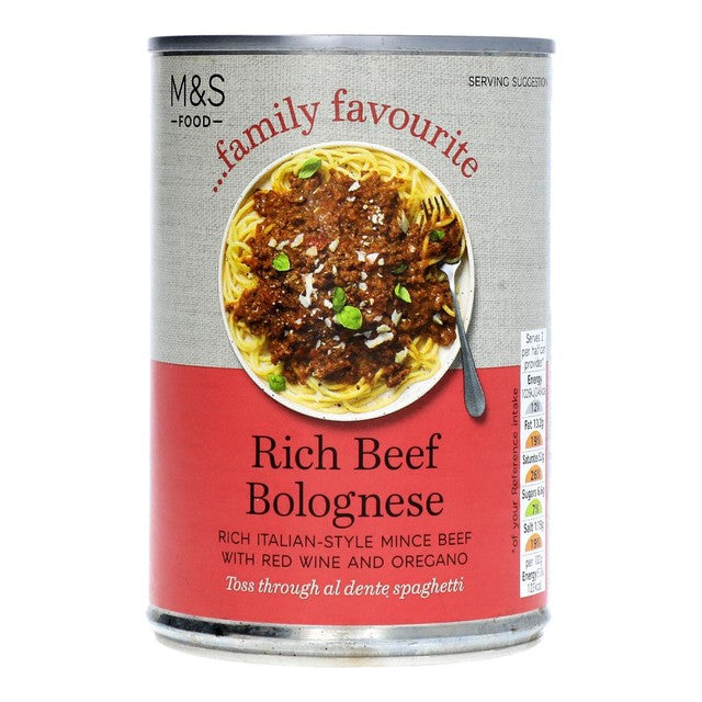M&S Beef Bolognese sauce 400g, imported from the UK