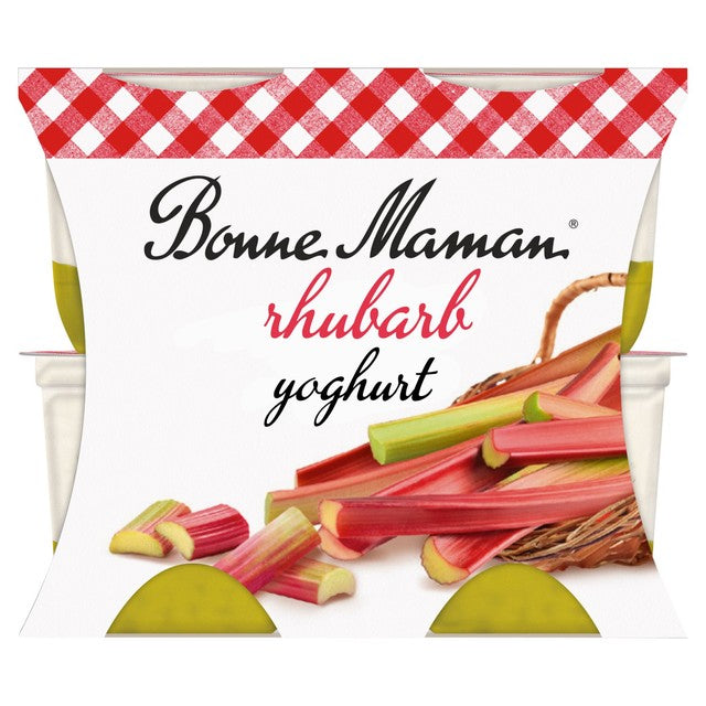 Bonne Maman rhubarb yogurt 4 x 115g - British product