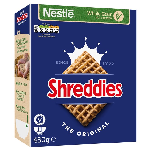 Nestle Shreddies Original breakfast cereal 460g (British brand)