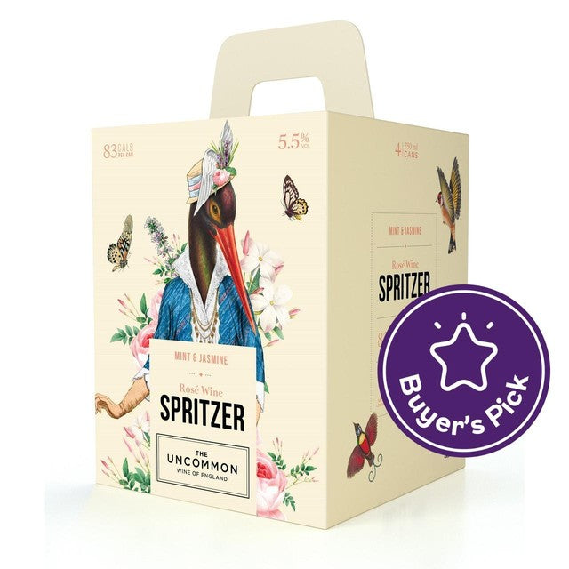 The Uncommon mint and jasmine rosé spritzer 4 x 250ml (British brand)