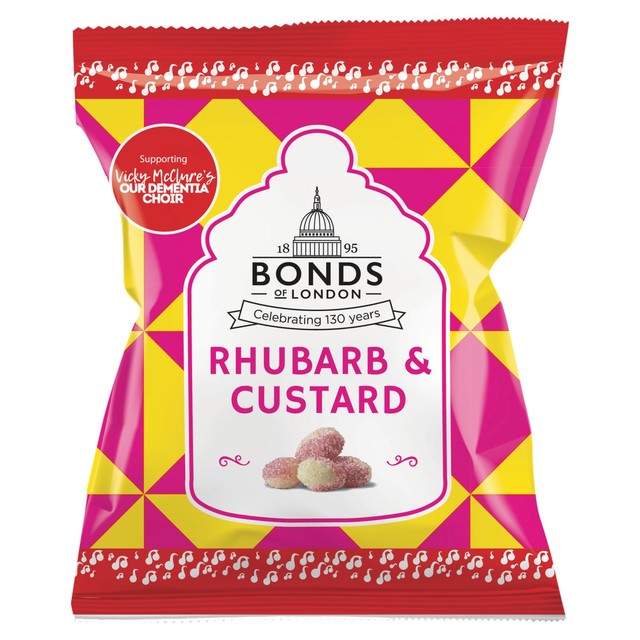 Bonds of London rhubarb and custard boiled sweets 130g - British product