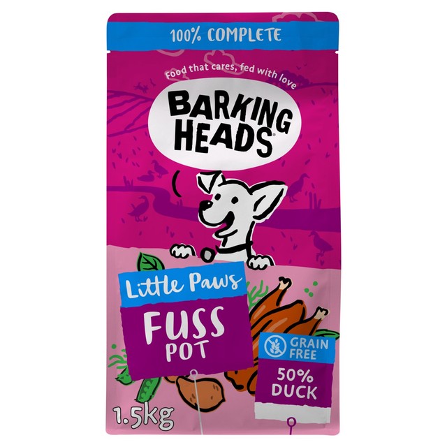 Barking Heads Little Paws Fuss Pot Duck dry dog food 1.5kg - British product