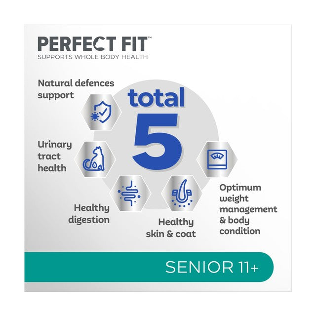 Perfect Fit Senior Chicken Dry Cat Food 2.8kg, imported from the UK