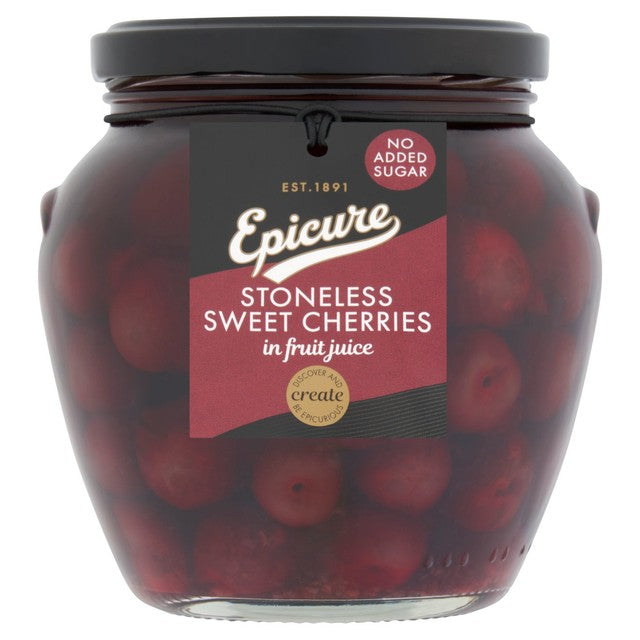 Epicure sweet cherries in fruit juice 550g - British product