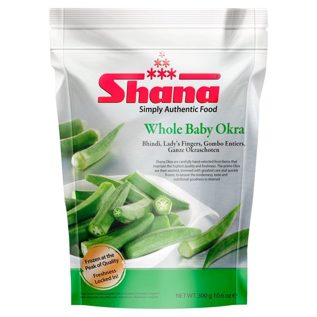 Shana frozen whole baby okra 300g (British brand)