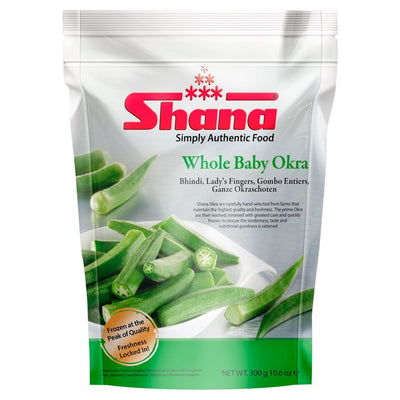 Shana Whole Baby Okra Frozen Vegetables 300g