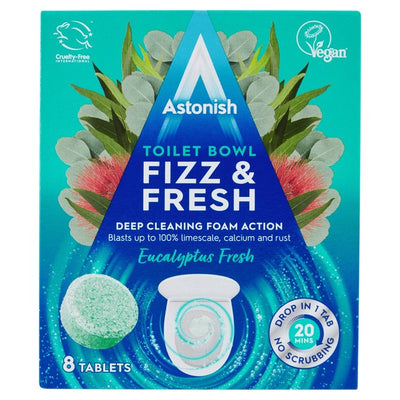 Astonish Fizz & Fresh Eucalyptus Fresh Toilet Cleaning Tablets 8 Pack