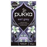 Pukka Herbs Earl Grey tea bags 20 pack, imported from the UK