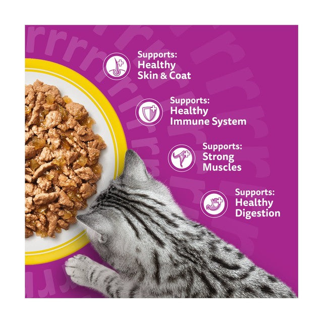 Whiskas poultry feasts cat food pouches 12 x 85g (British brand)