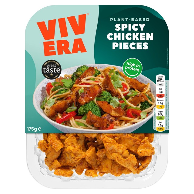 Vivera plant-based spicy chicken pieces 175g (British brand)