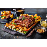 M&S salt and pepper pork belly joint 720g, imported from the UK
