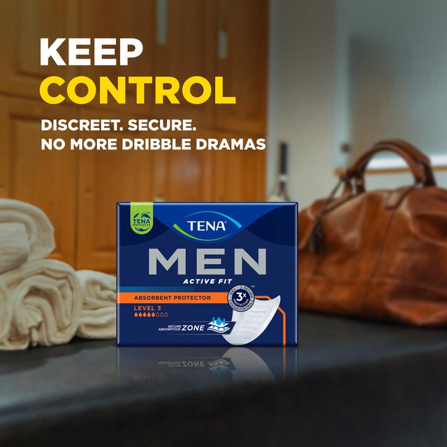 TENA Men Incontinence Absorbent Protector Level 3 Pack of 8 (British brand)