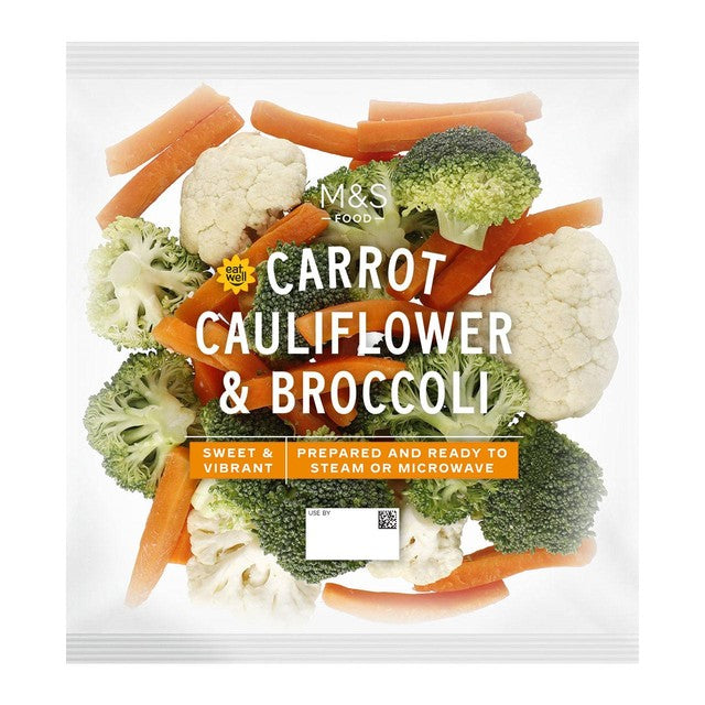 M&S Carrot Cauliflower Broccoli 500g, imported from the UK