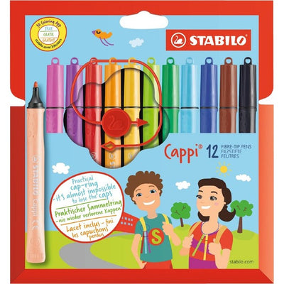 Stabilo Cappi Colouring Pens 12 Assorted Colours Wallet