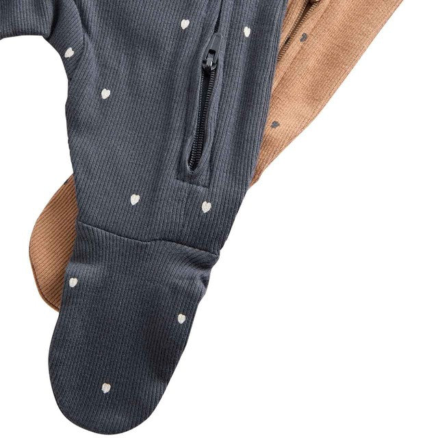 M&S Heart Sleepsuit Pewter 12-18 months, imported from the UK