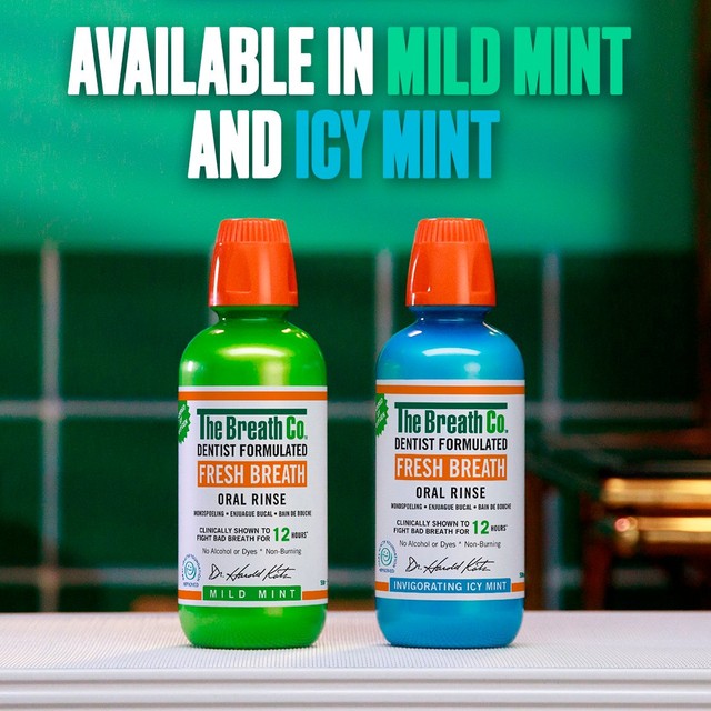 The Breath Co. Icy Mint Alcohol Free Mouthwash 500ml (British brand)