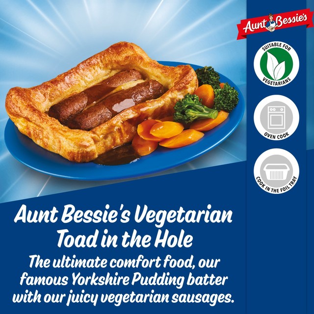 Aunt Bessie's Vegetarian Toad in the Hole ready meal 190g - British product