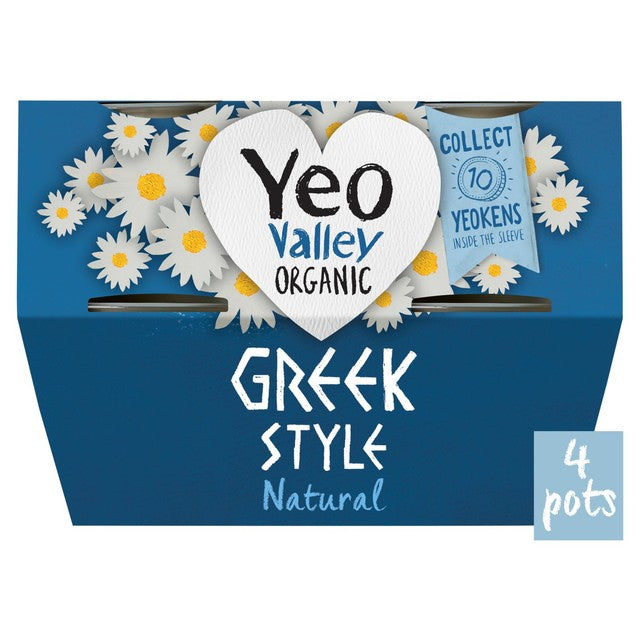 Yeo Valley Greek Style Natural Yoghurt 4 x 110g (British brand)