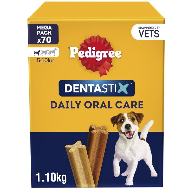 Pedigree Dentastix Daily Adult Small Dog dental treats 70 sticks, imported from the UK