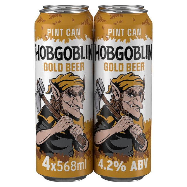 Hobgoblin Gold Ale 4 x 568ml cans, UK version